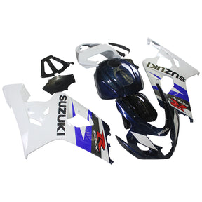 Amotopart 2004-2005 Suzuki GSXR 600/750 K4 Kit de carenado blanco y azul