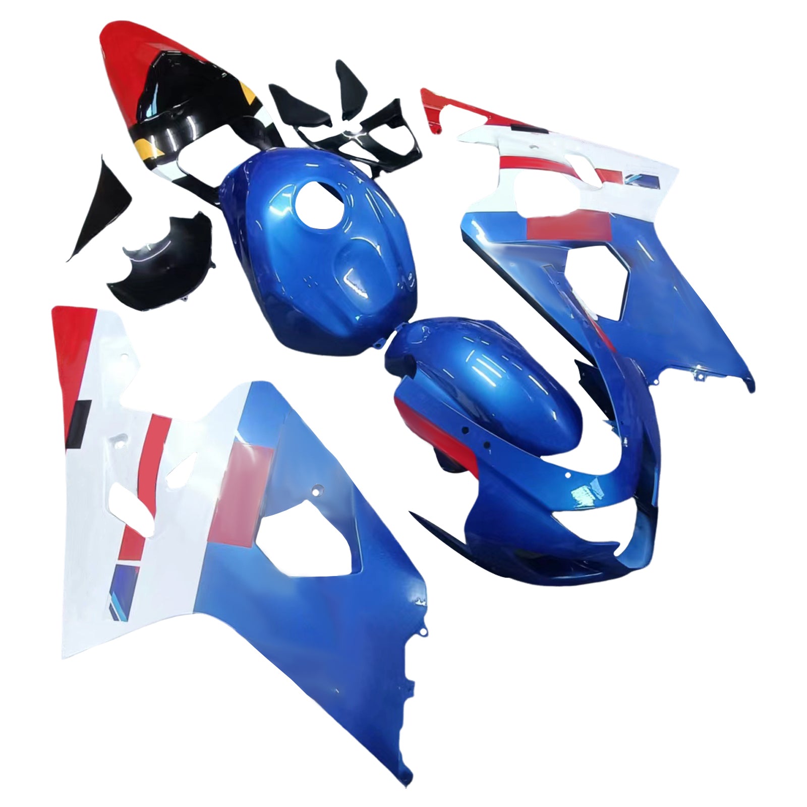 Amotopart 2004-2005 Suzuki GSXR 600/750 K4 Blue & White Fairing Kit