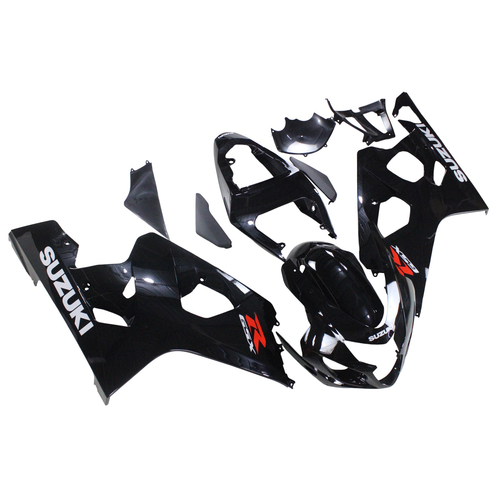 Amotopart Suzuki 2004-2005 GSXR 600/750 Kit de carenado negro brillante