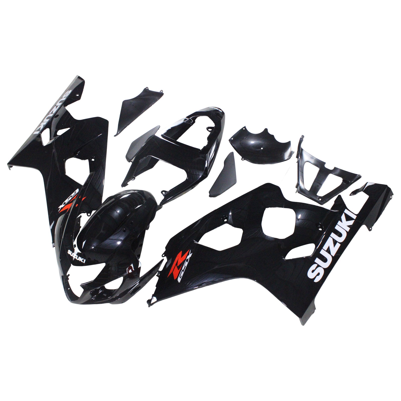 Amotopart Suzuki 2004-2005 GSXR 600/750 Gloss Black Fairing Kit