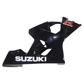 Amotopart Suzuki 2004–2005 GSXR 600/750 glänzend schwarzes Verkleidungsset