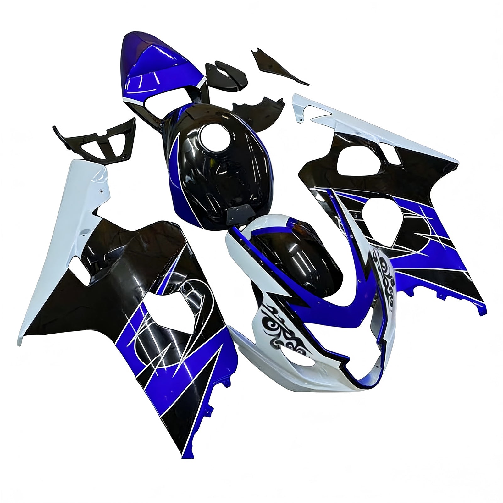 Amotopart Suzuki 2004-2005 GSXR 600/750 Blue Black White Fairing Kit