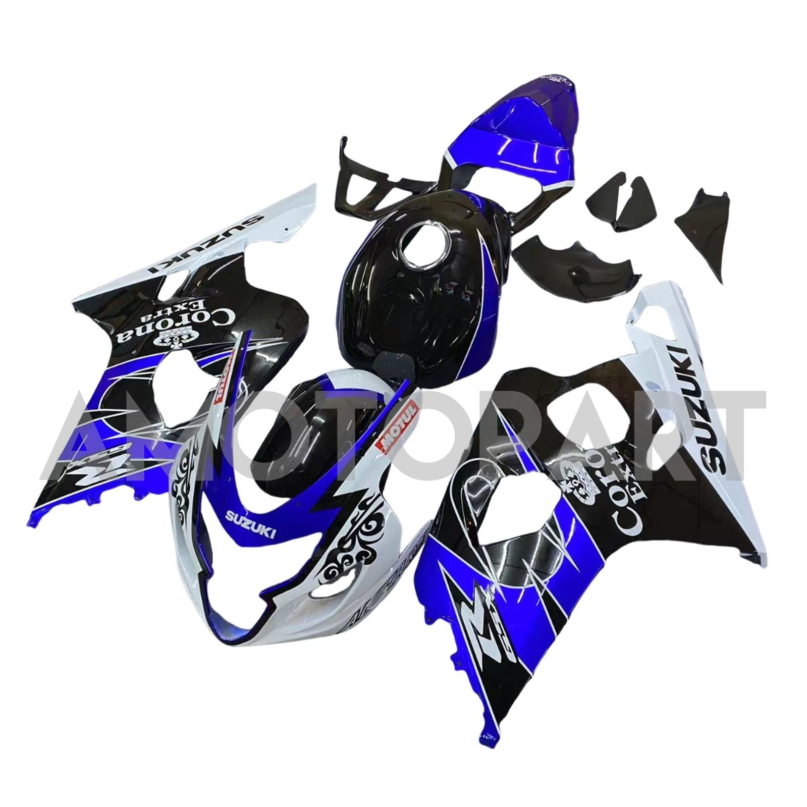 Amotopart Suzuki 2004-2005 GSXR 600/750 Blue Black White Fairing Kit