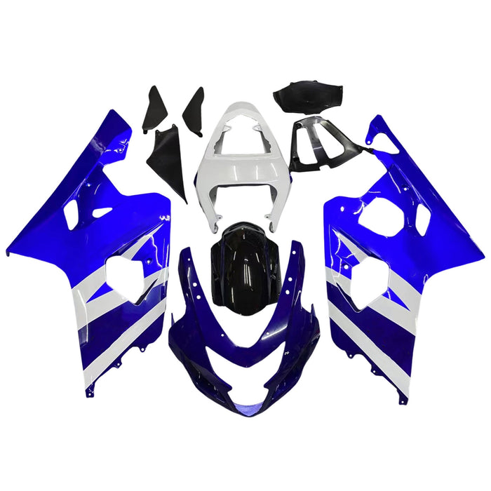 Amotopart Suzuki 2004-2005 GSXR 600/750 Blue with White Fairing Kit