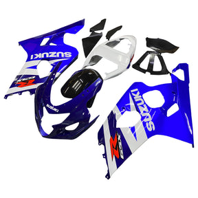 Amotopart Suzuki 2004-2005 GSXR 600/750 Blue with White Fairing Kit