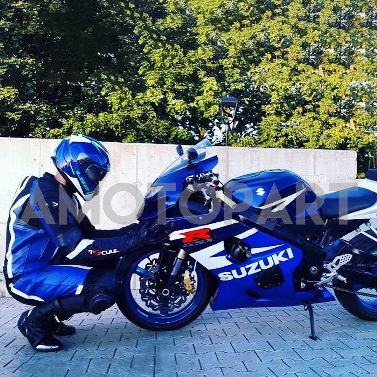 Amotopart Suzuki 2004-2005 GSXR 600/750 Blue with White Fairing Kit