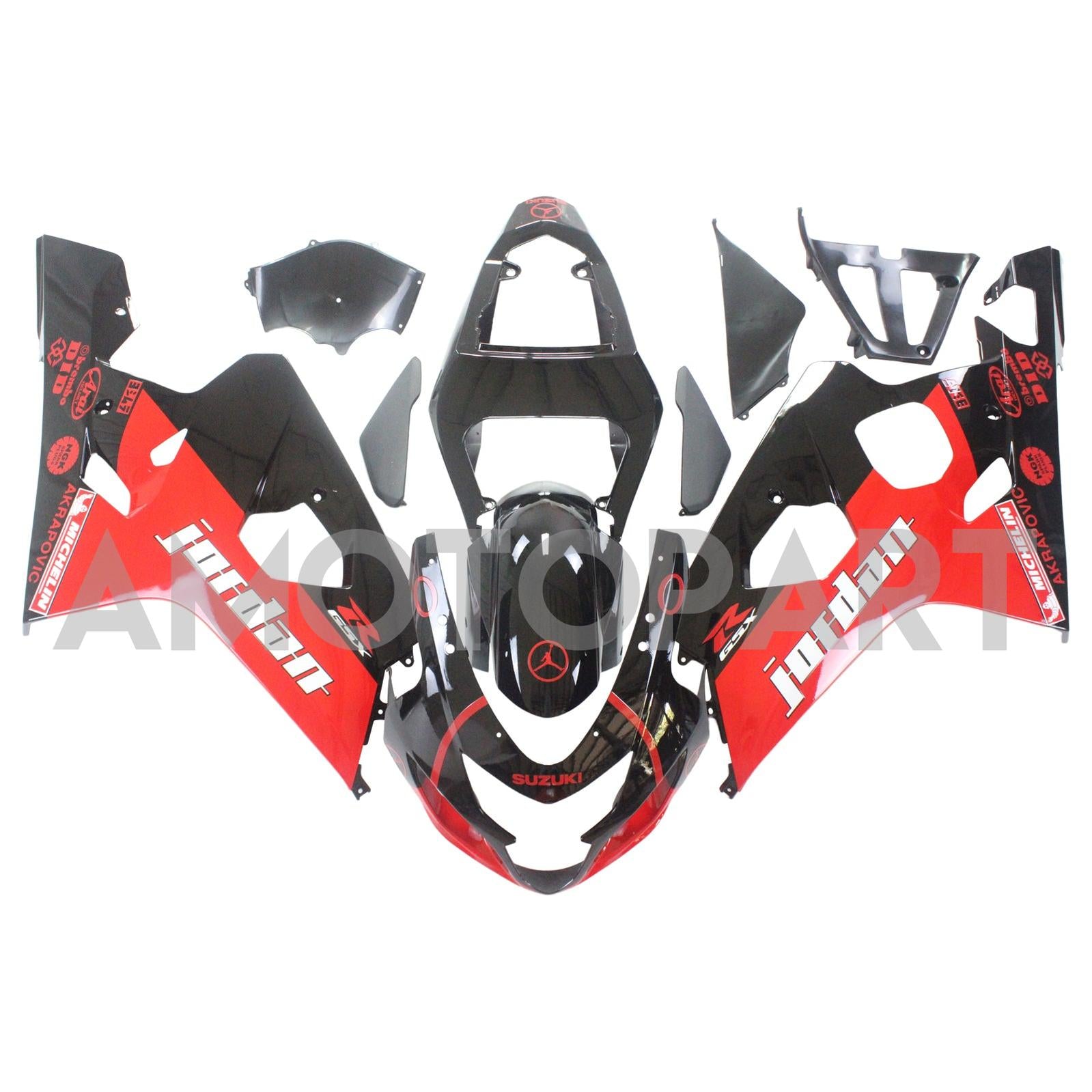 Amotopart Suzuki 2004-2005 GSXR 600/750 Black Fairing Kit