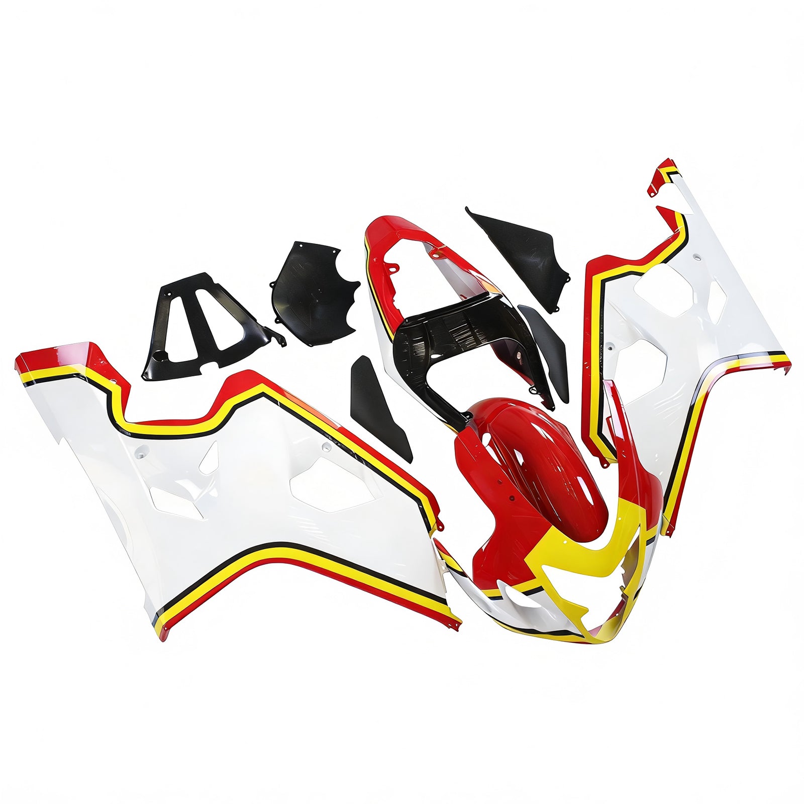 Amotopart Suzuki 2004-2005 GSXR 600/750 Red Yellow White Fairing Kit