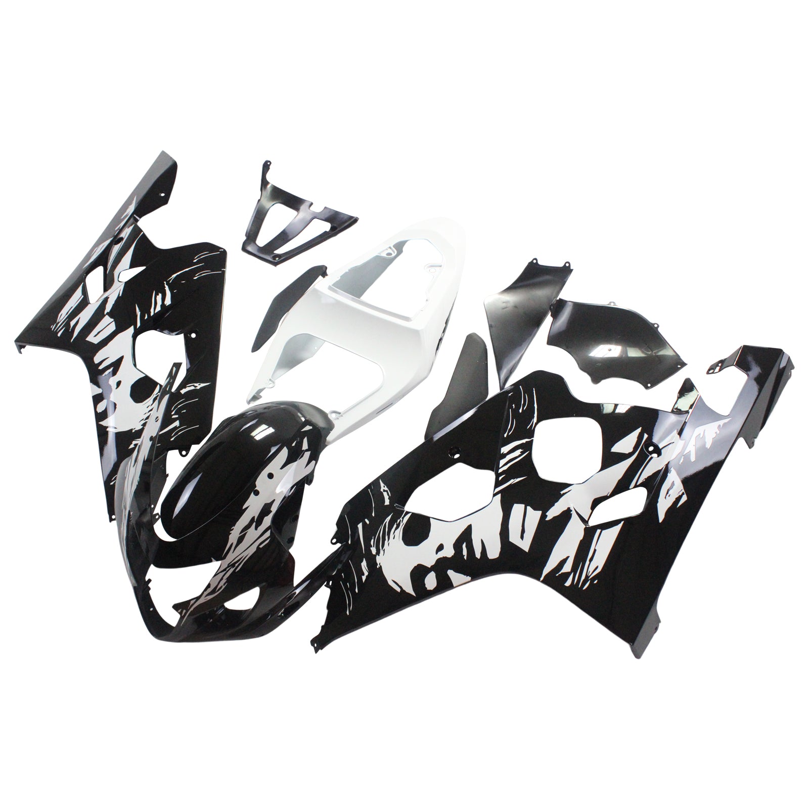 Amotopart Suzuki 2004-2005 GSXR 600/750 Black White Cartoon Fairing Kit