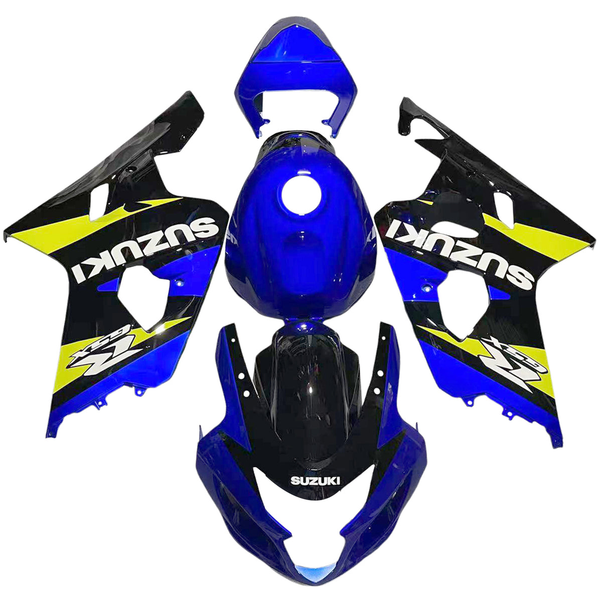 Amotopart Suzuki 2004-2005 GSXR 600/750 Blue Yellow Fairing Kit