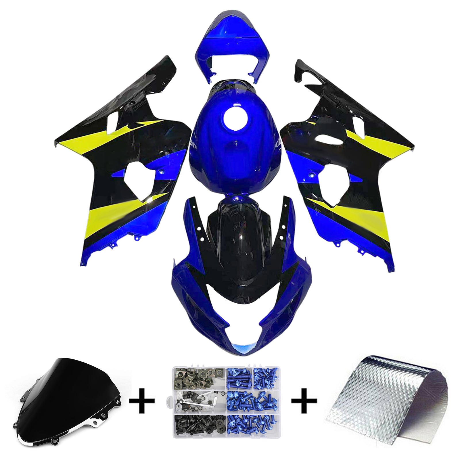 Amotopart Suzuki 2004-2005 GSXR 600/750 Blue Yellow Failing Kit