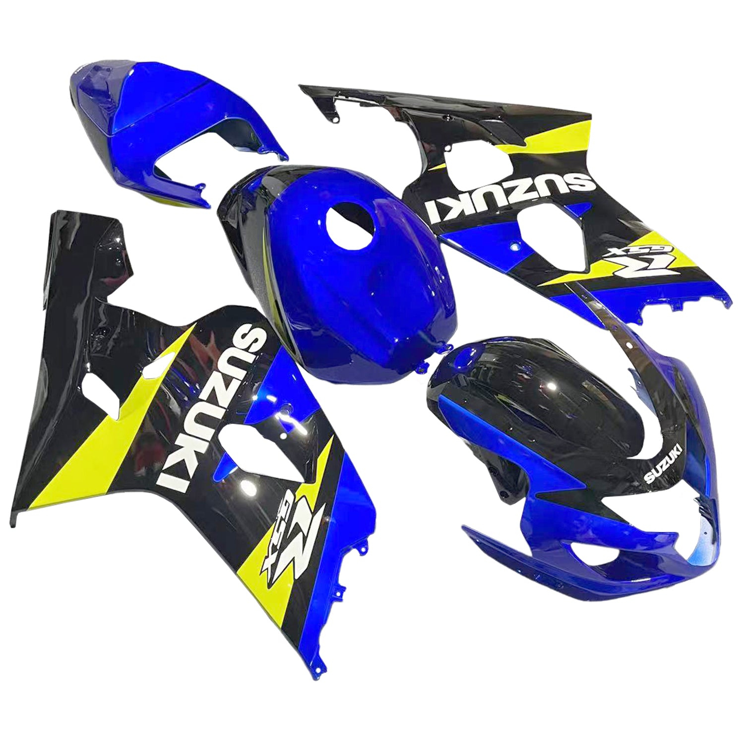 Amotopart Suzuki 2004-2005 GSXR 600/750 Blue Yellow Fairing Kit