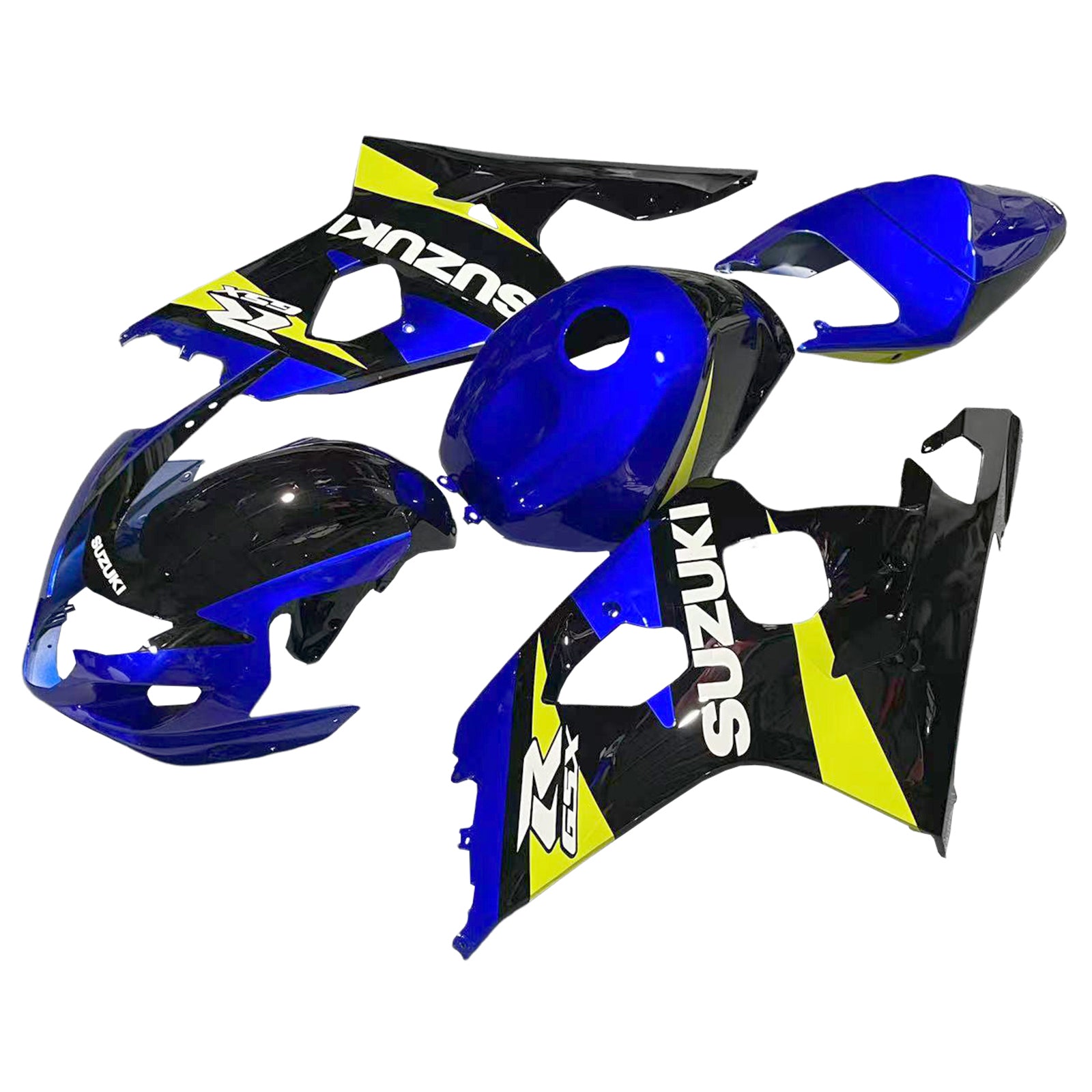 Amotopart Suzuki 2004-2005 GSXR 600/750 Blue Yellow Fairing Kit