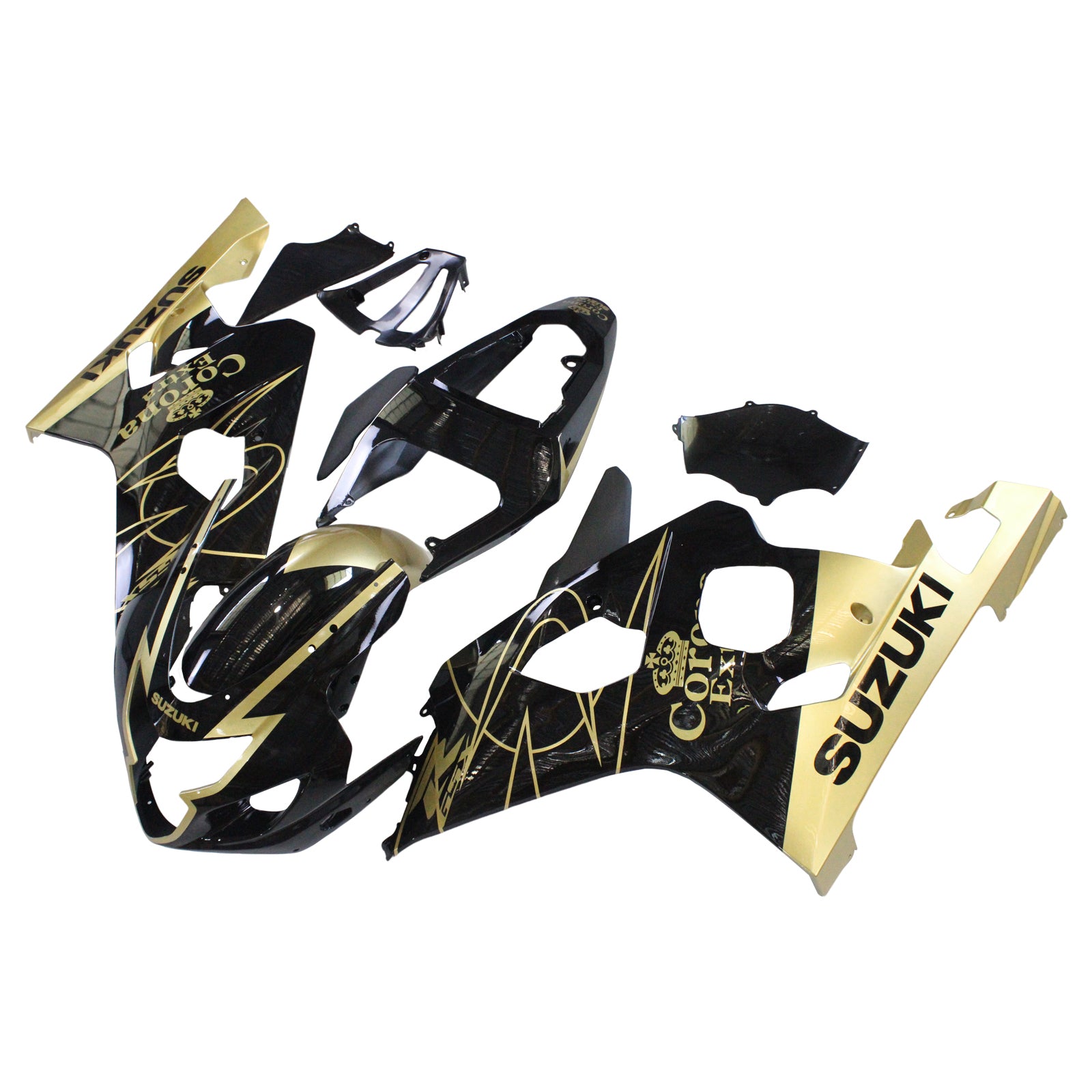 Amotopart Suzuki 2004-2005 GSXR 600/750 Gold Black Fairing Kit