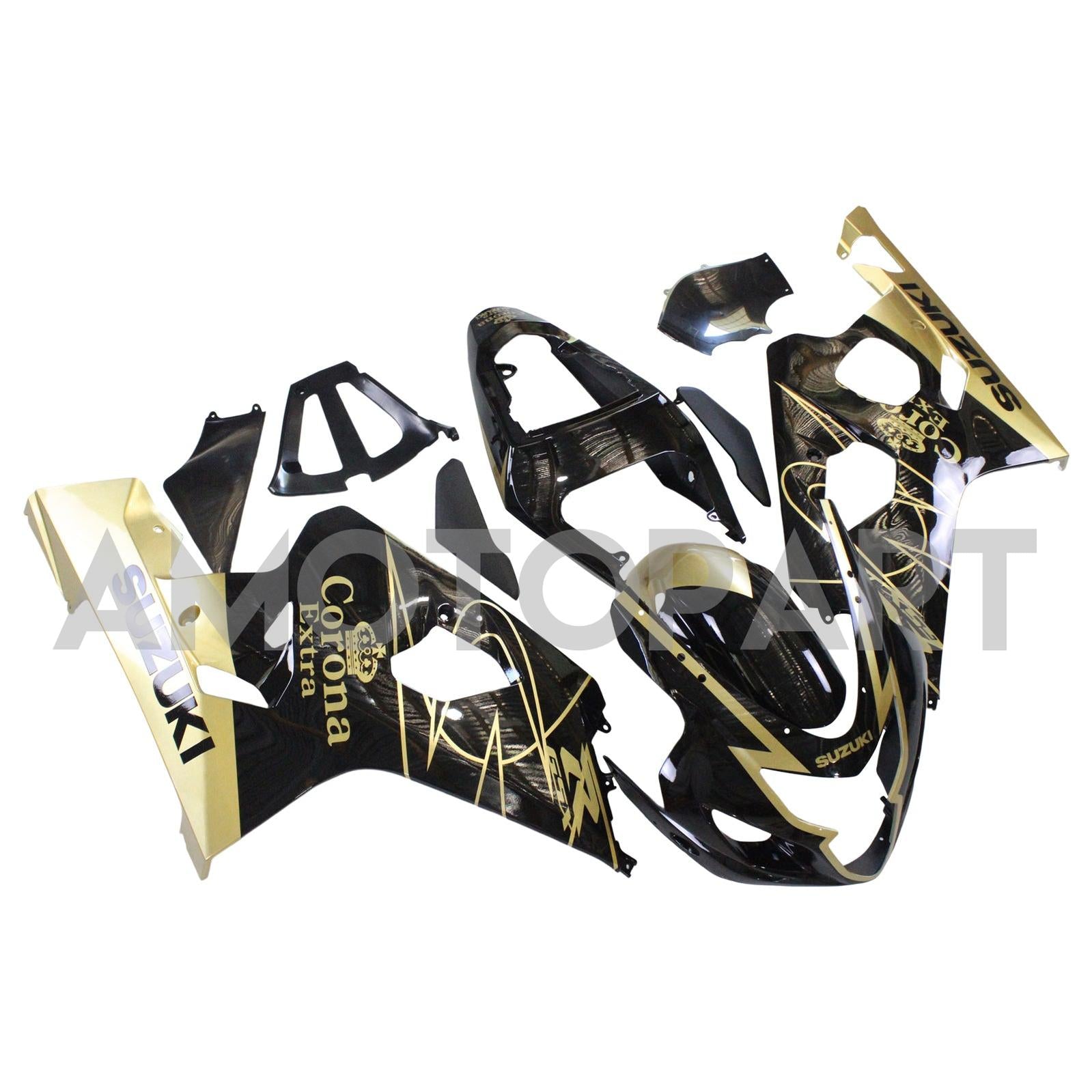 Amotopart Suzuki 2004-2005 GSXR 600/750 Gold Black Fairing Kit