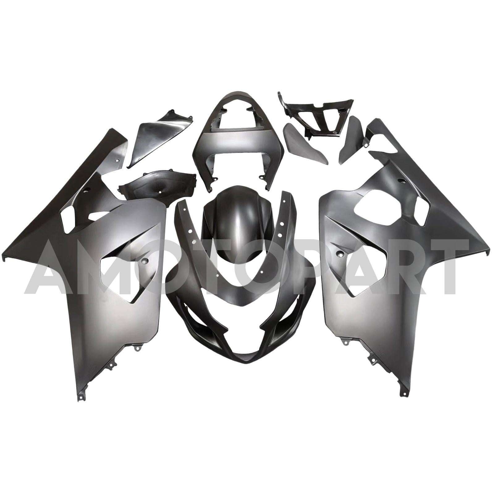 Amotopart Suzuki 2004-2005 GSXR 600/750 All Matte Black Fairing Kit