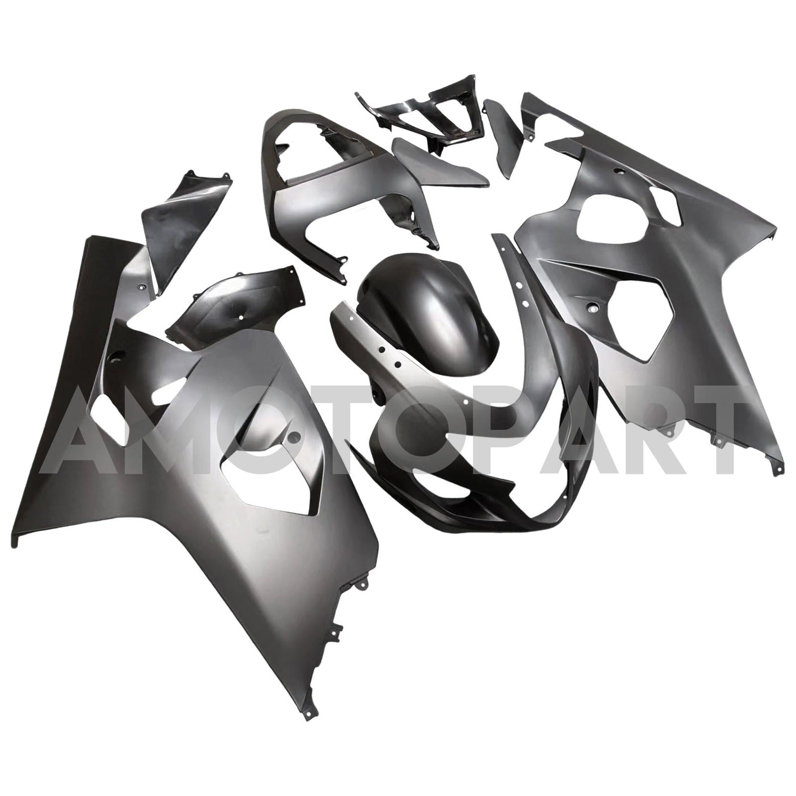 Amotopart Suzuki 2004-2005 GSXR 600/750 All Matte Black Fairing Kit