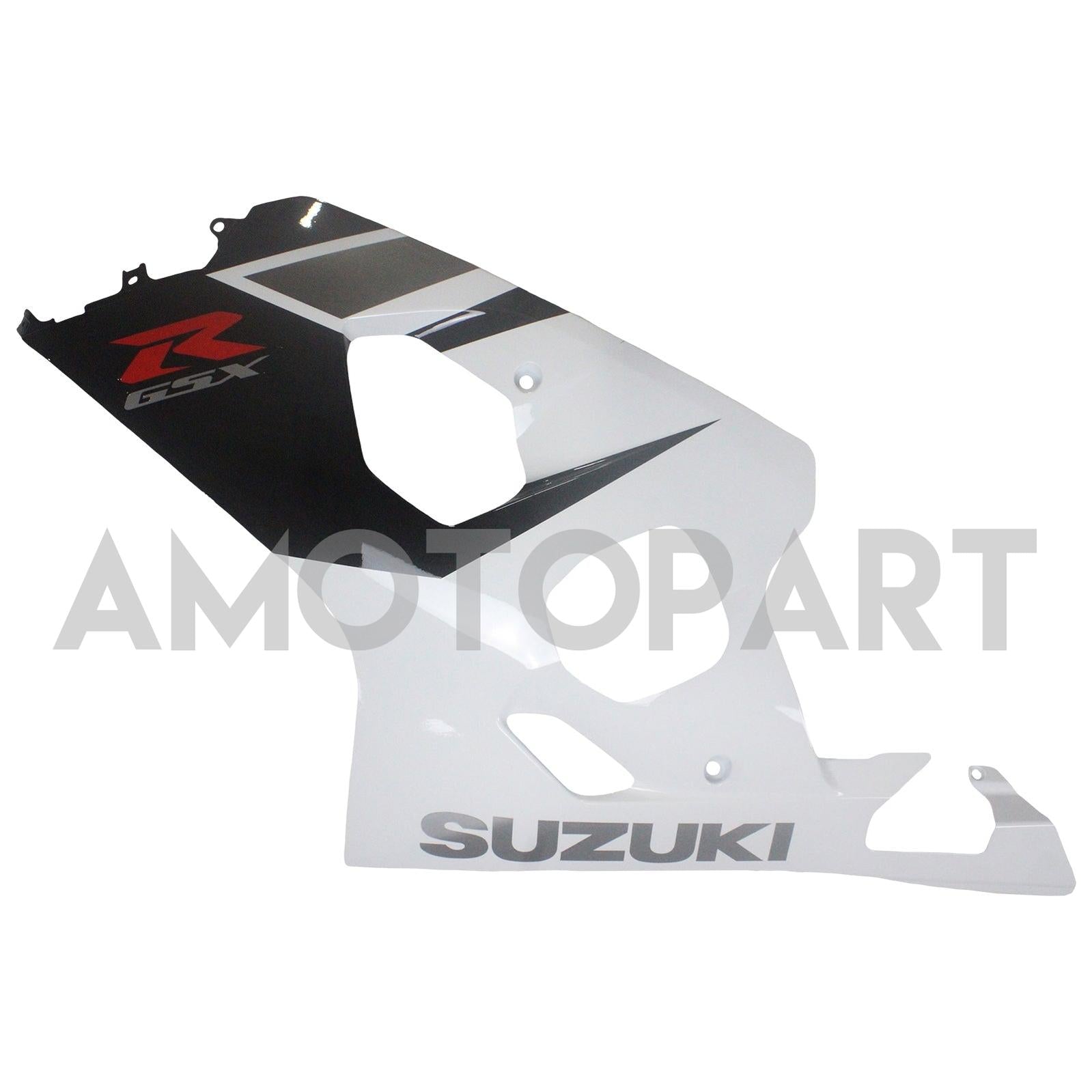 Amotopart Suzuki 2004-2005 GSXR 600/750 Black with White Fairing Kit