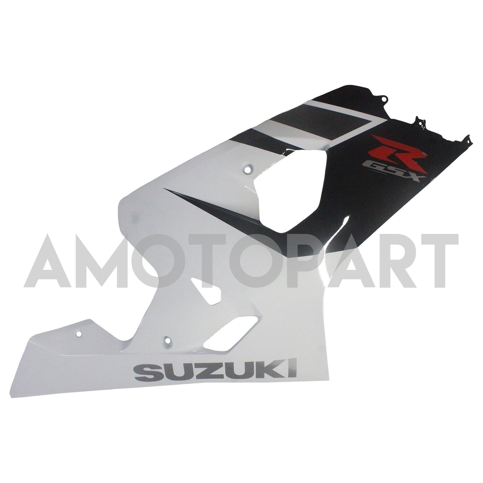 Amotopart Suzuki 2004-2005 GSXR 600/750 Black with White Fairing Kit