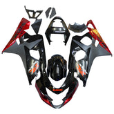 Amotopart Suzuki 2004-2005 GSXR 600/750 Black with Red Fairing Kit