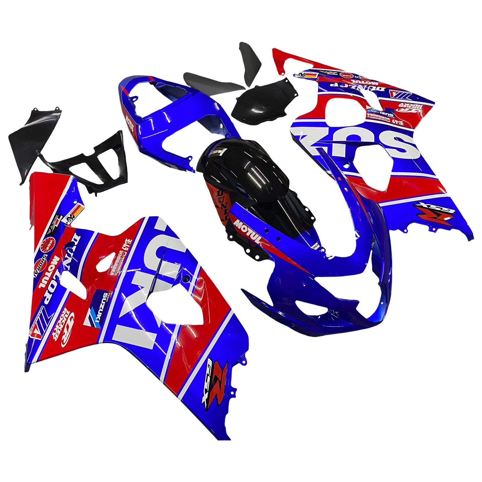 Amotopart Suzuki 2004-2005 GSXR 600/750 Blue Mix Red Fairing Kit