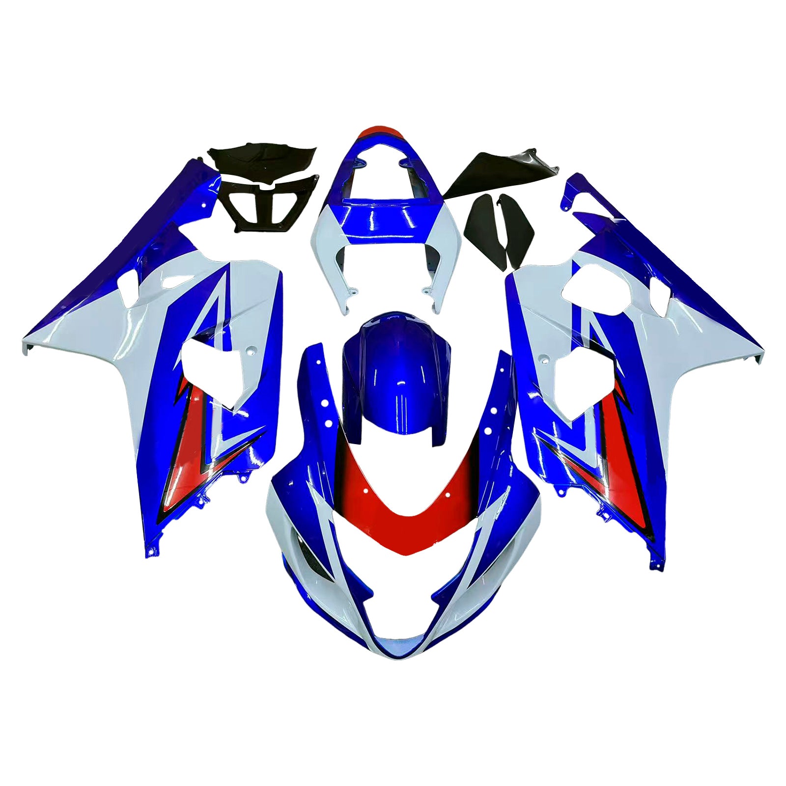 Amotopart Suzuki 2004-2005 GSXR 600/750 Red White Blue Fairing Kit