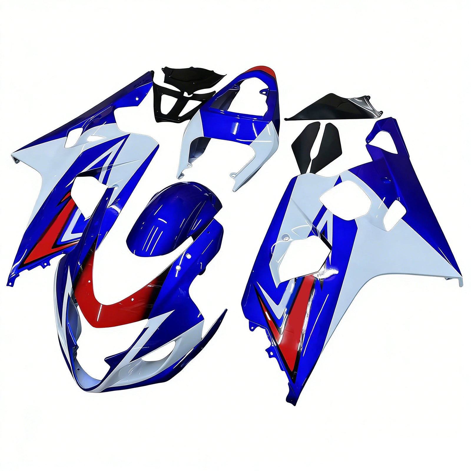Amotopart Suzuki 2004-2005 GSXR 600/750 Red White Blue Fairing Kit