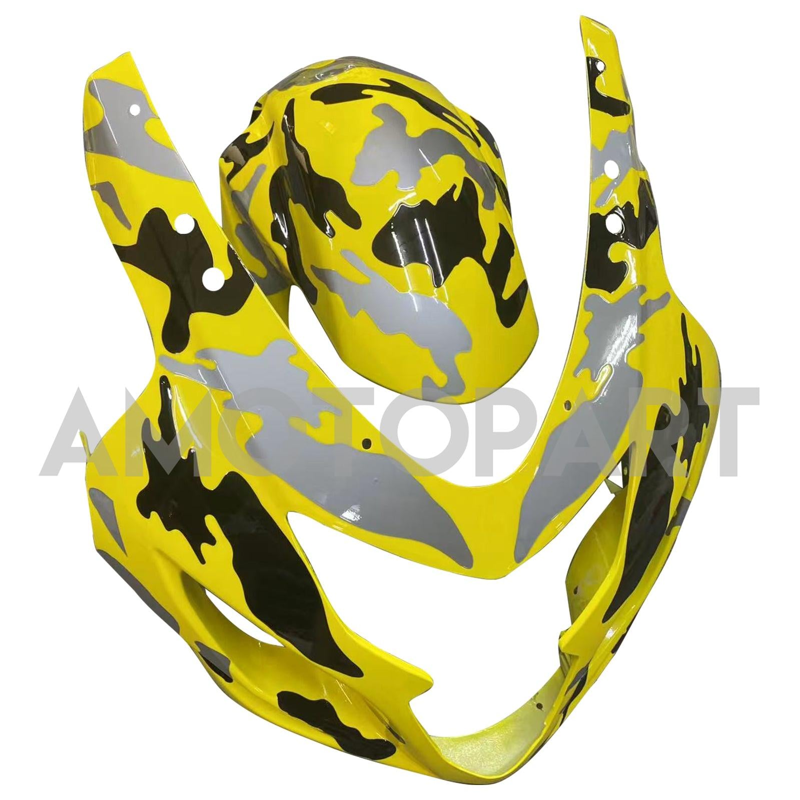 Amotopart 2004–2005 K4 GSXR 600/750 Suzuki Camo Gelb&Graues Verkleidungsset