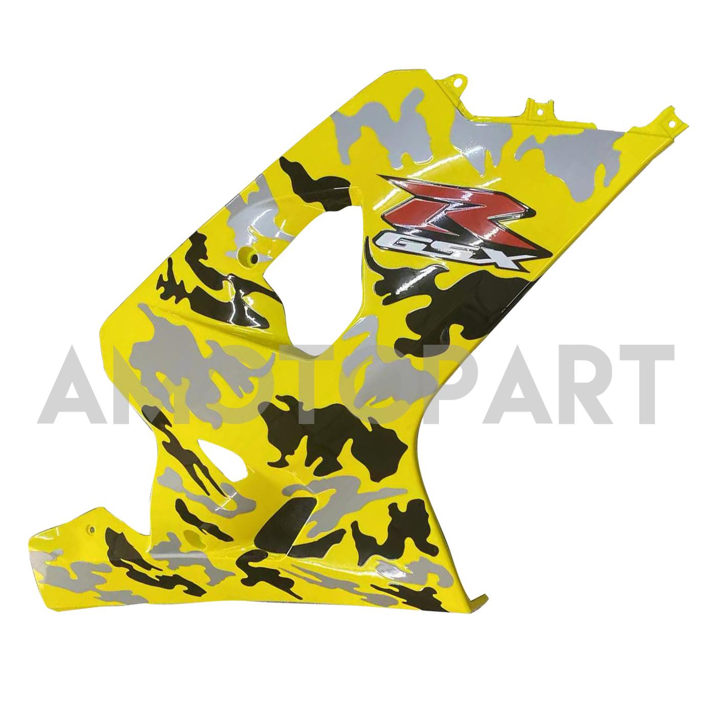Amotopart 2004–2005 K4 GSXR 600/750 Suzuki Camo Gelb&Graues Verkleidungsset