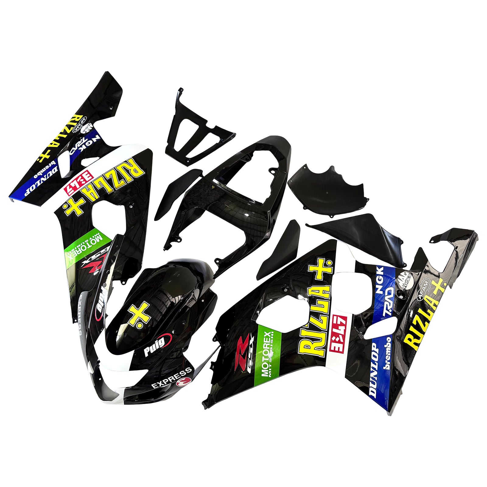 Amotopart 2004-2005 K4 GSXR 600/750 Suzuki Black Fairing Kit