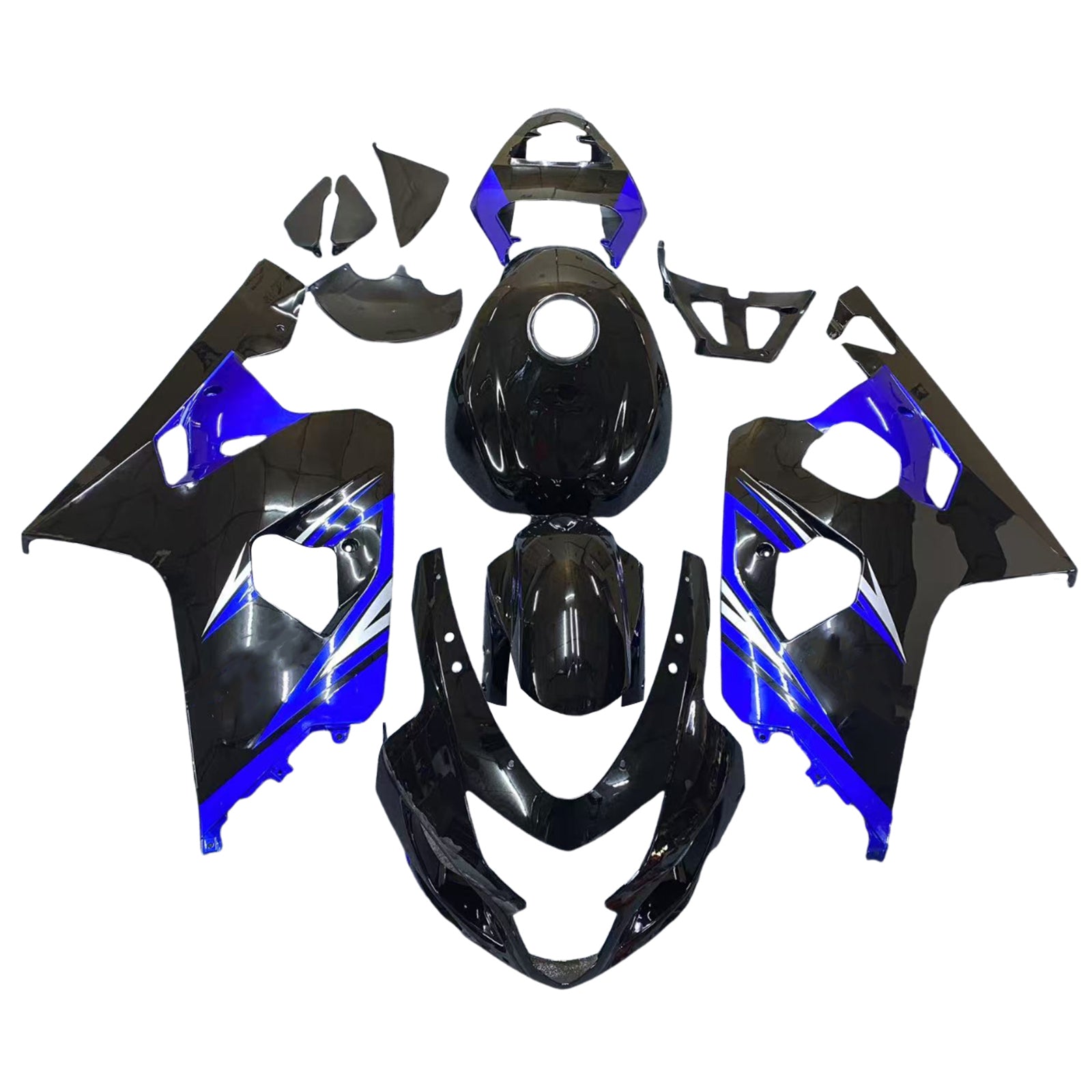 Amotopart 2004-2005 K4 GSXR 600/750 Suzuki Blue&Black Style6 Fairing Kit