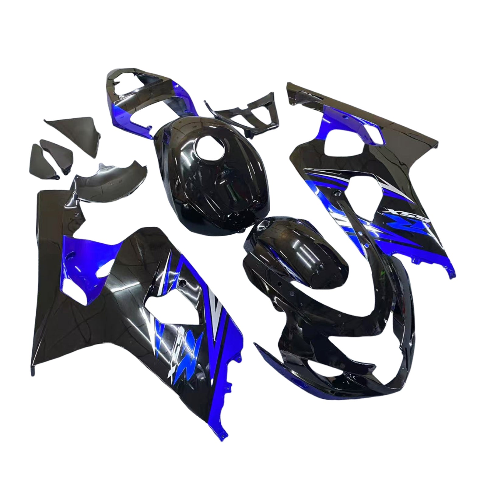 Amotopart 2004–2005 K4 GSXR 600/750 Suzuki Blau&Schwarzes Style6 Verkleidungsset