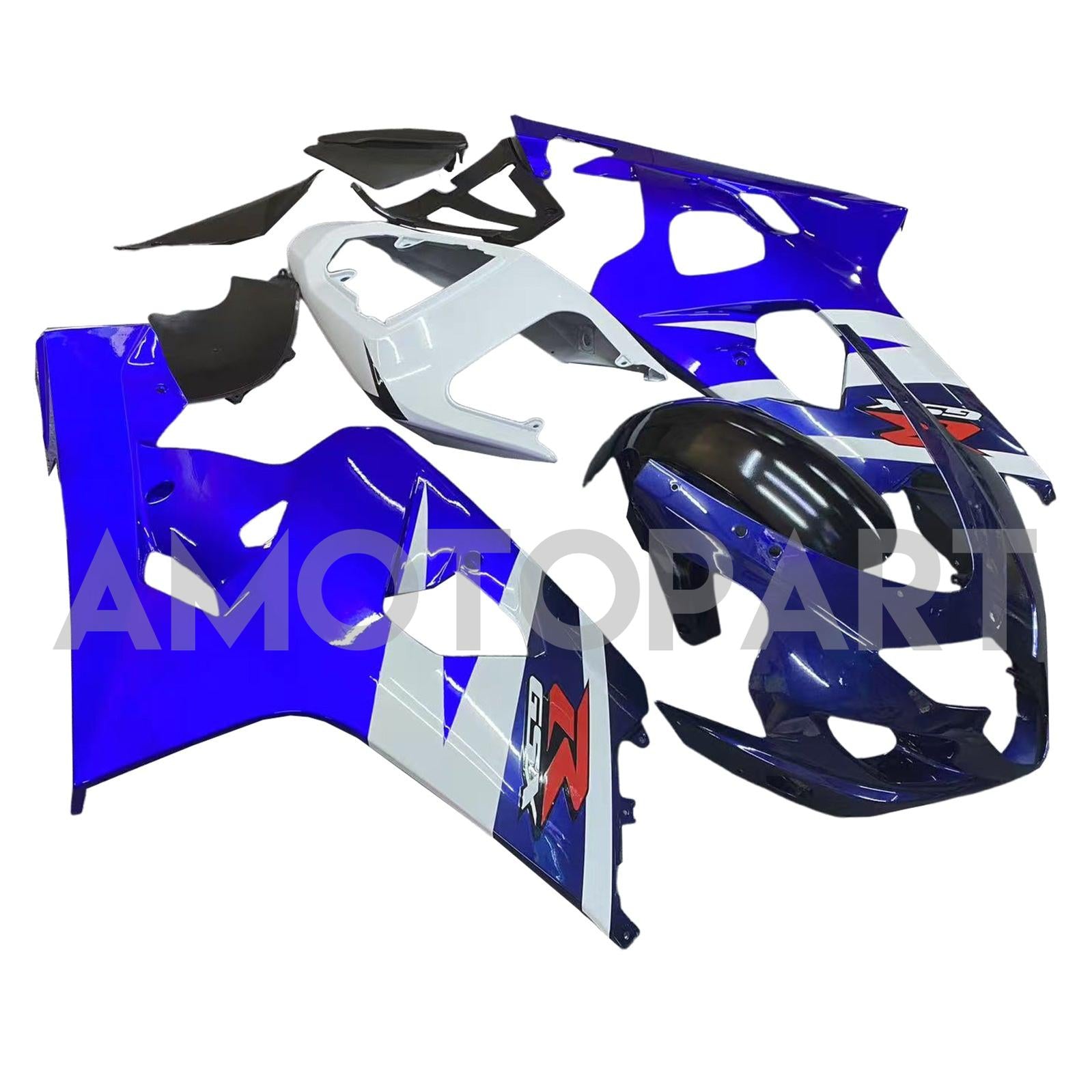 Amotopart 2004-2005 K4 GSXR 600/750 Suzuki Blue&Black Style4 Kit carena