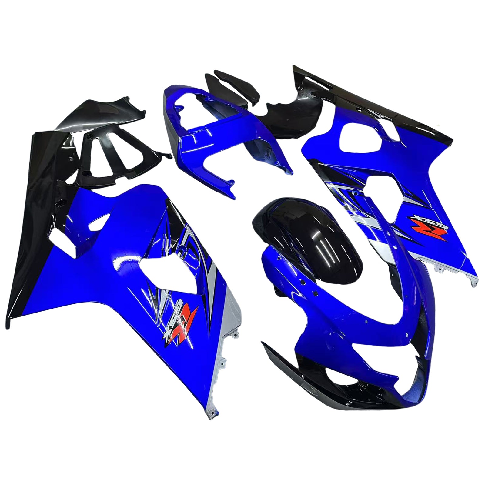 Amotopart 2004-2005 K4 GSXR 600/750 Suzuki Blue & Black Style 5 Fairing Kit