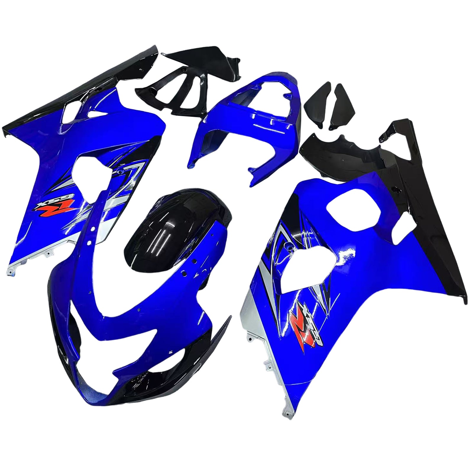 Amotopart 2004-2005 K4 GSXR 600/750 Suzuki Blue & Black Style 5 Fairing Kit