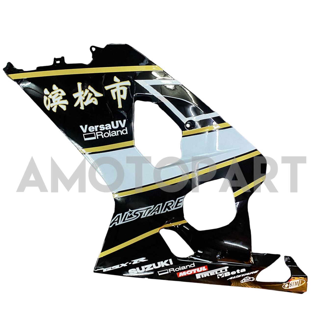 Amotopart 2004-2005 K4 GSXR 600/750 Suzuki White&Black Style2 Fairing Kit