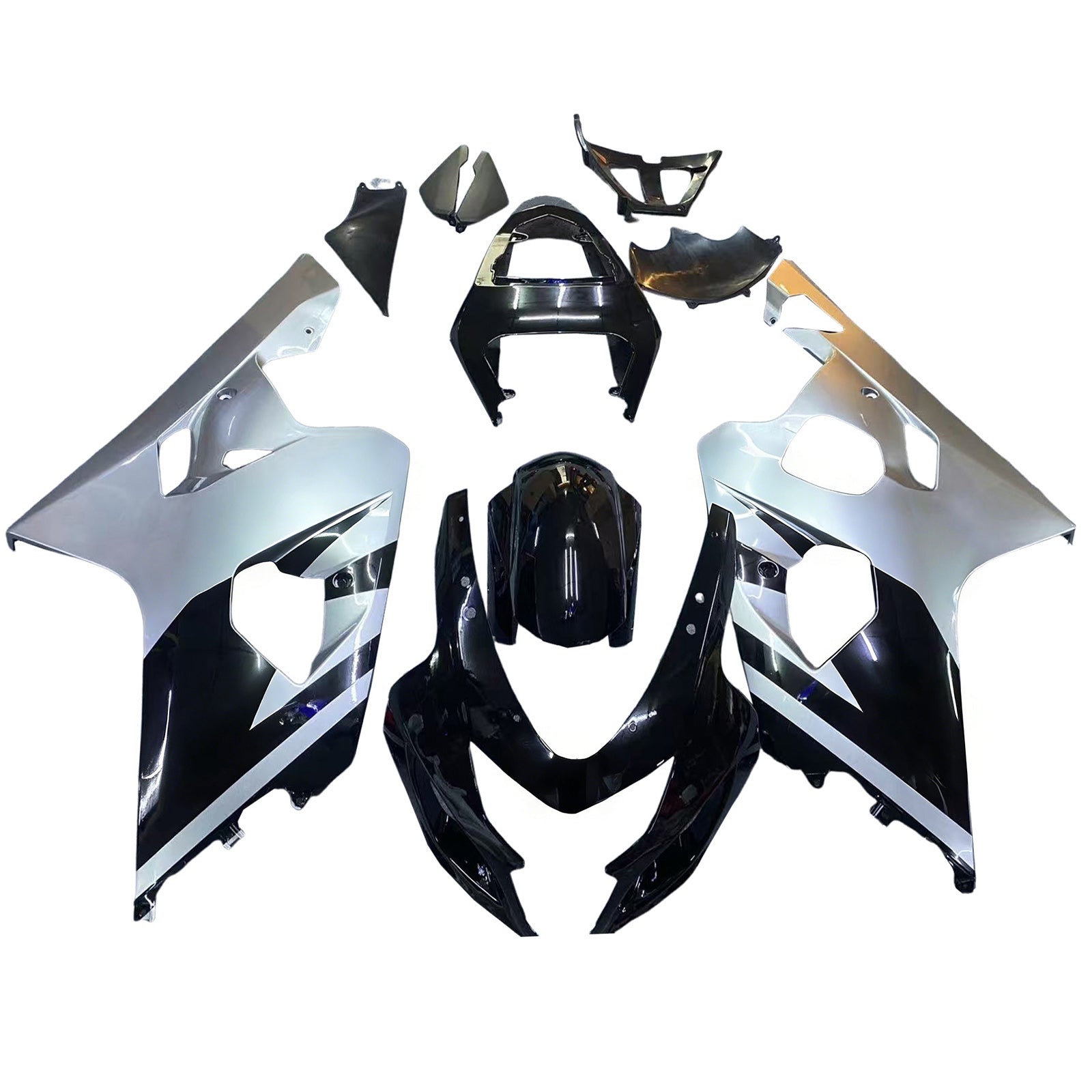 Amotopart 2004-2005 K4 GSXR 600/750 Suzuki Black & Grey Fairing Kit