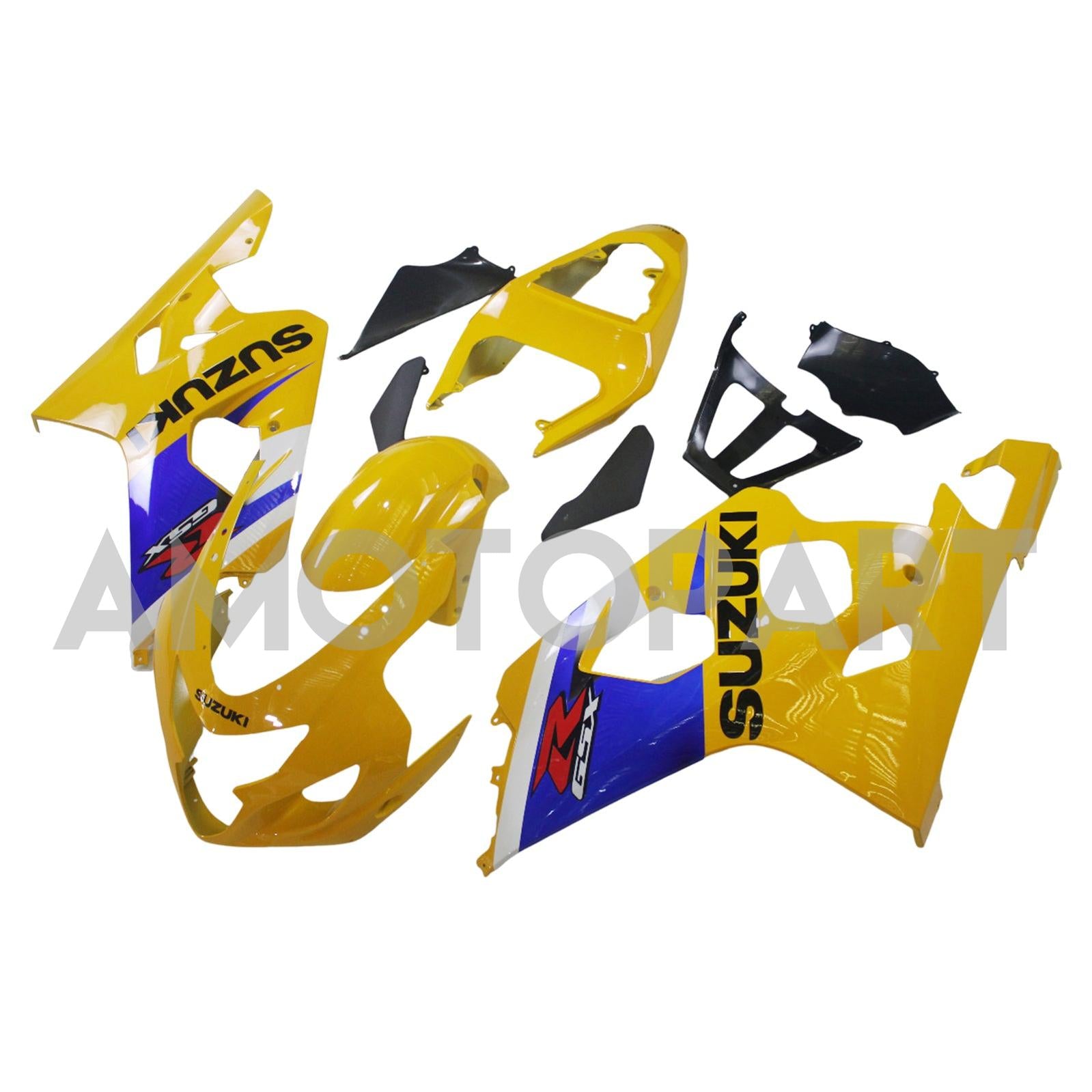 Amotopart 2004-2005 K4 GSXR 600/750 Suzuki Yellow&Blue Style2 Fairing Kit