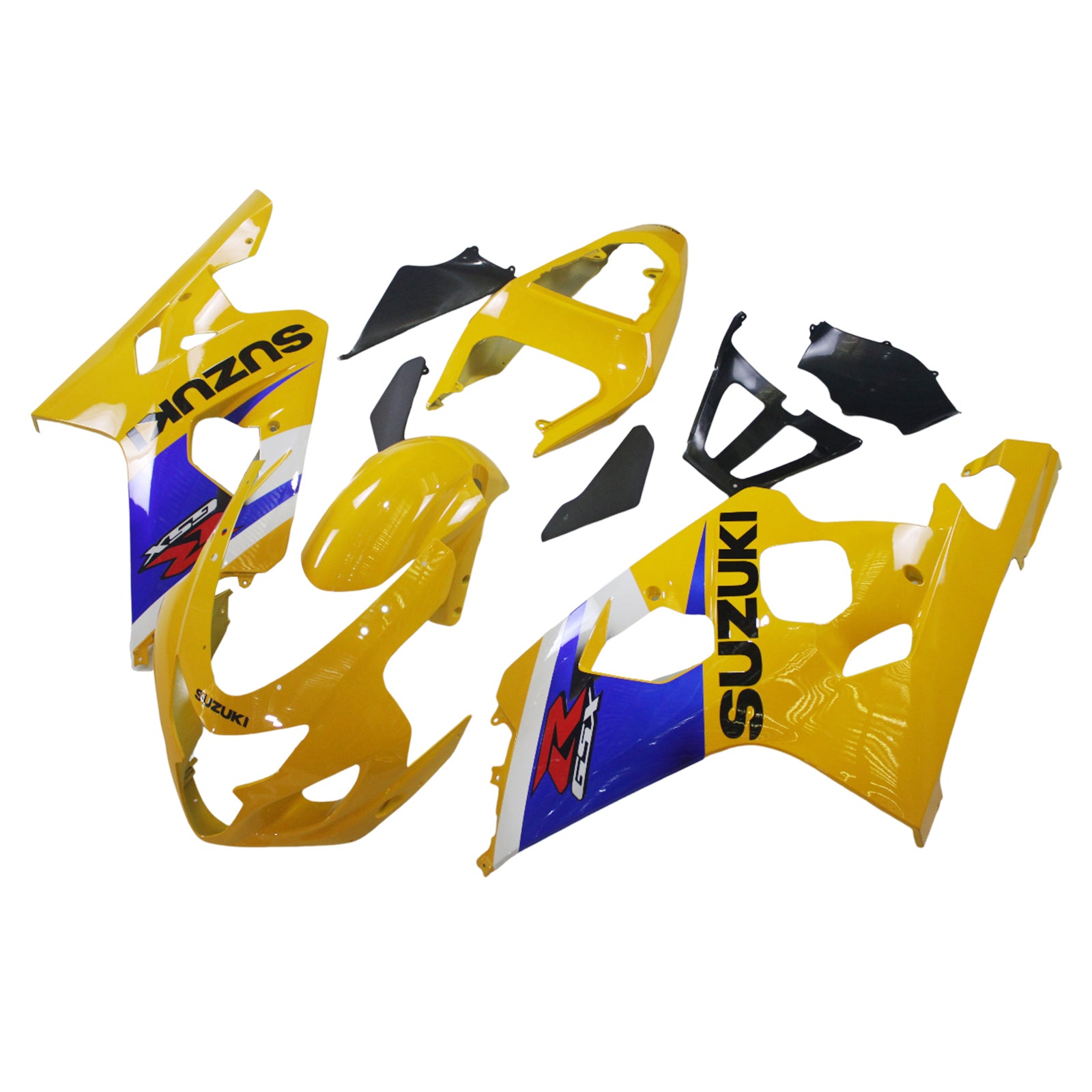 Amotopart 2004-2005 K4 GSXR 600/750 Suzuki Yellow&Blue Style2 Fairing Kit