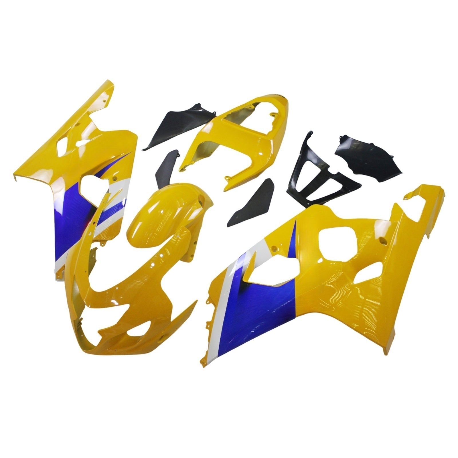 Amotopart 2004-2005 K4 GSXR 600/750 Suzuki Yellow&Blue Style2 Fairing Kit