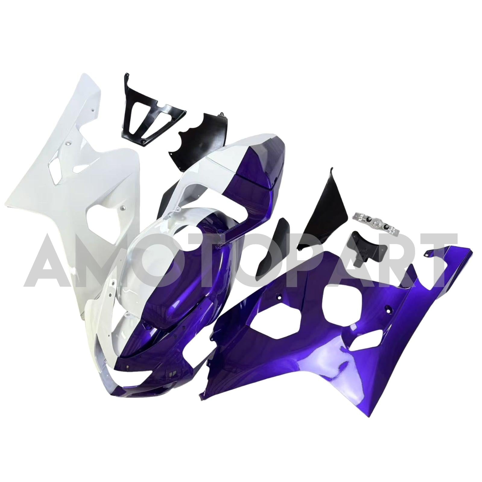 Amotopart 2004-2005 Suzuki GSXR 600/750 White Purple Fairing Kit