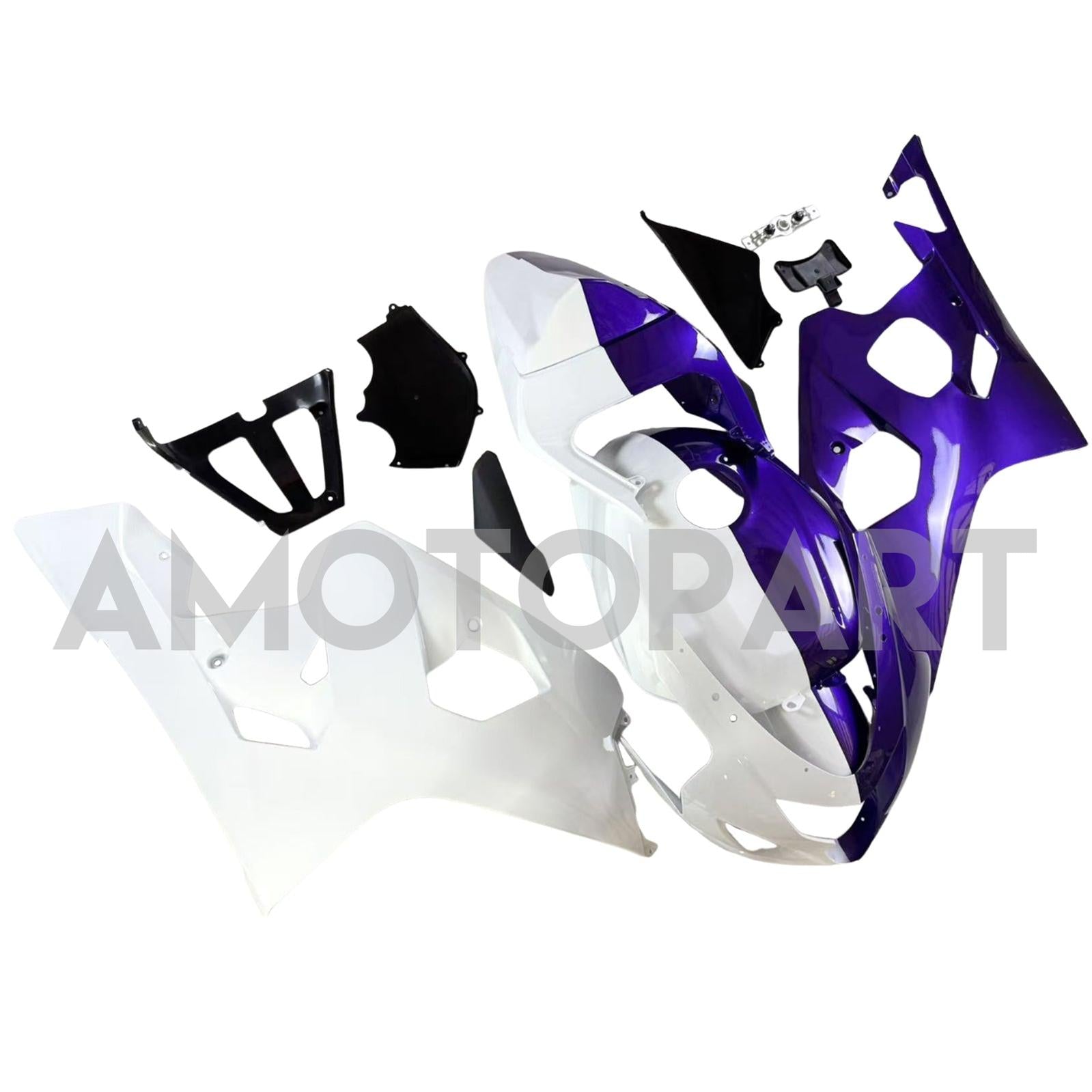 Amotopart 2004-2005 Suzuki GSXR 600/750 White Purple Fairing Kit