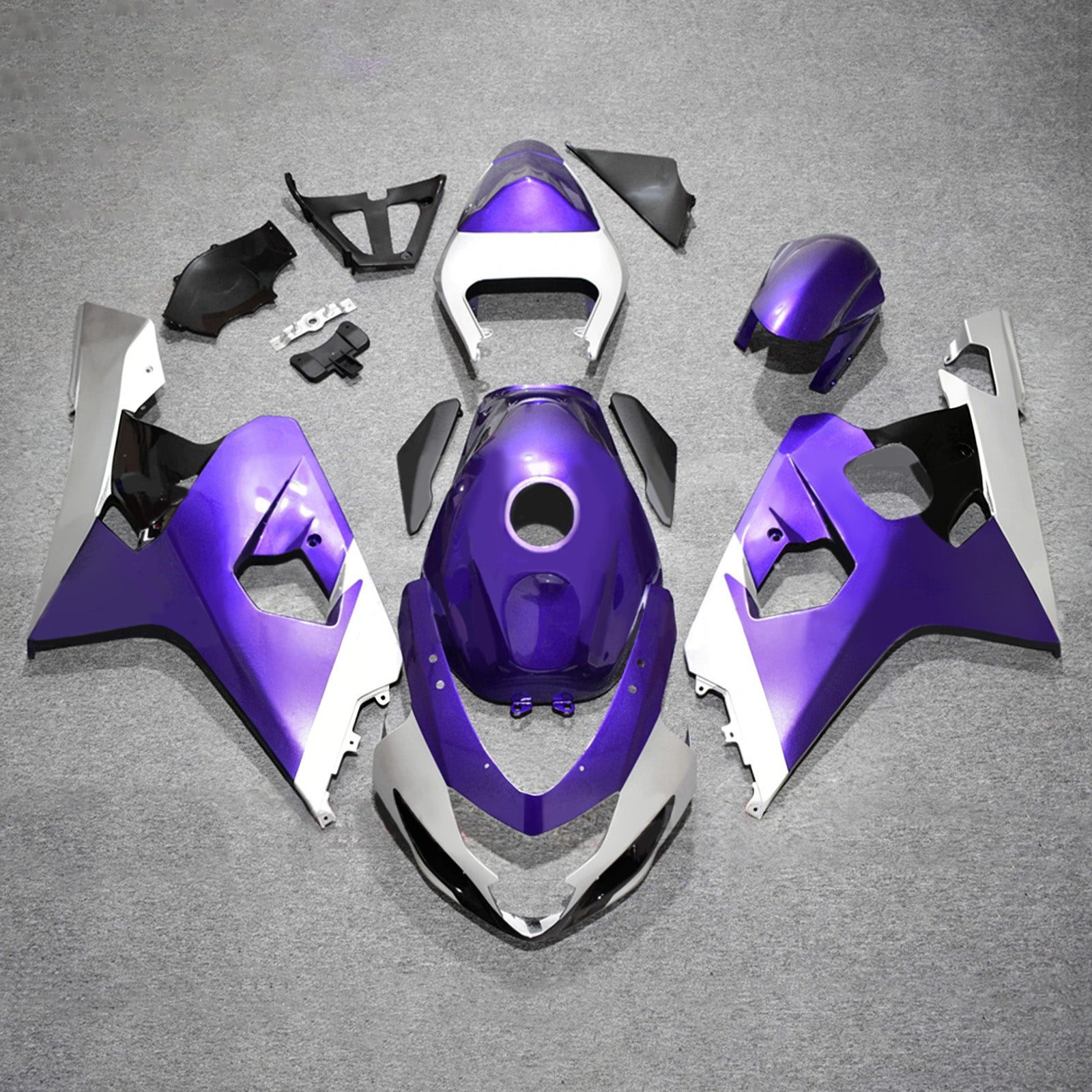 Amotopart 2004-2005 Suzuki GSXR 600/750 Purple Gray Black Fairing Kit