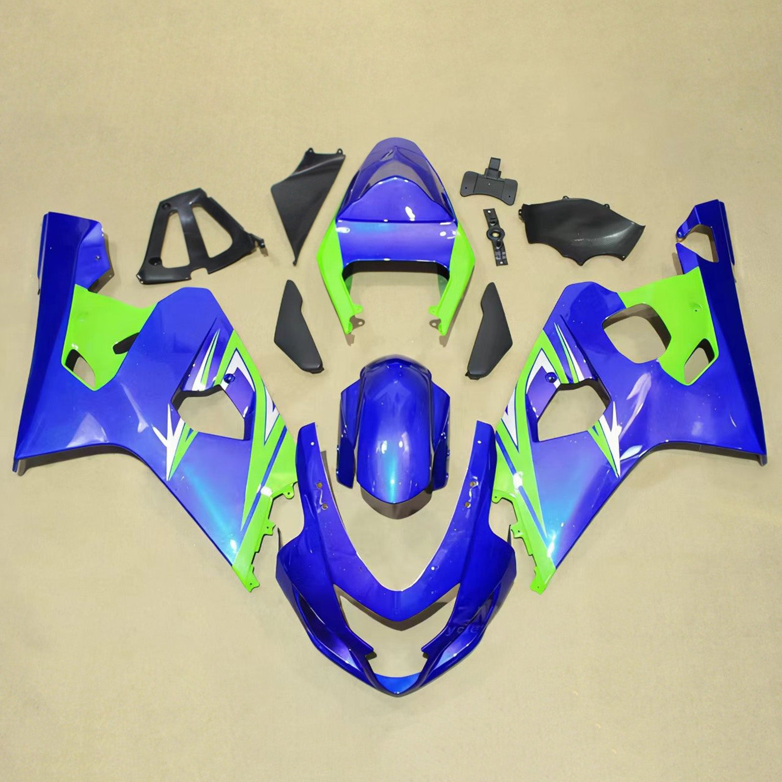 Amotopart 2004-2005 Suzuki GSXR 600/750 Blue Green Fairing Kit