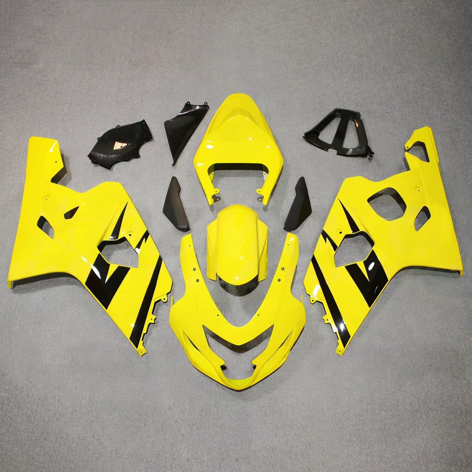 Amotopart 2004-2005 Suzuki GSXR 600/750 Yellow Black Fairing Kit