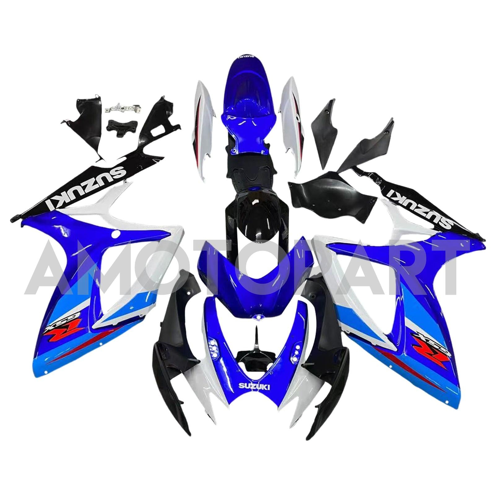 Amotopart 2006-2007 Suzuki GSXR600750 Fairing G-Blue&White Kit
