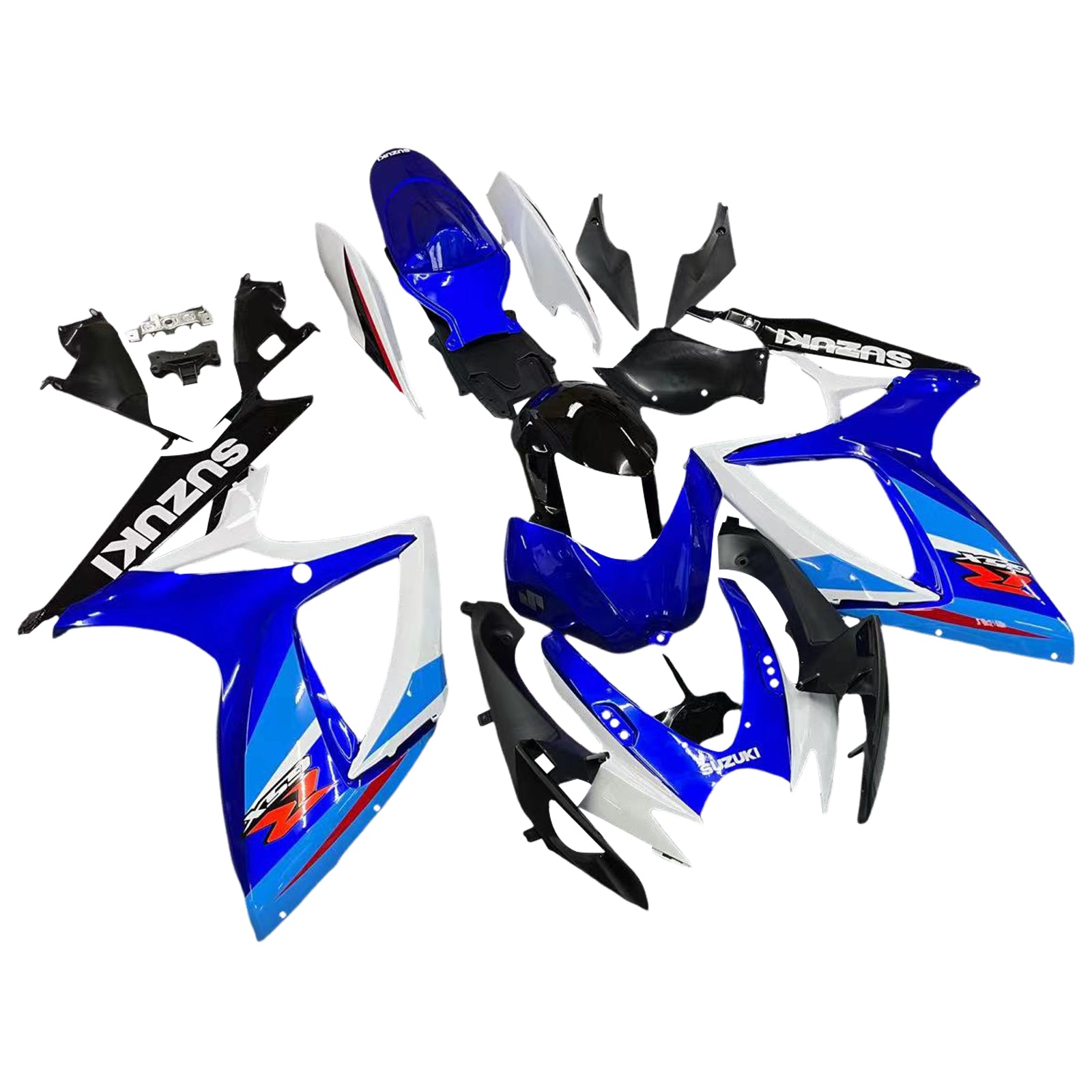 Amotopart 2006-2007 Suzuki GSXR600750 Fairing G-Blue&White Kit