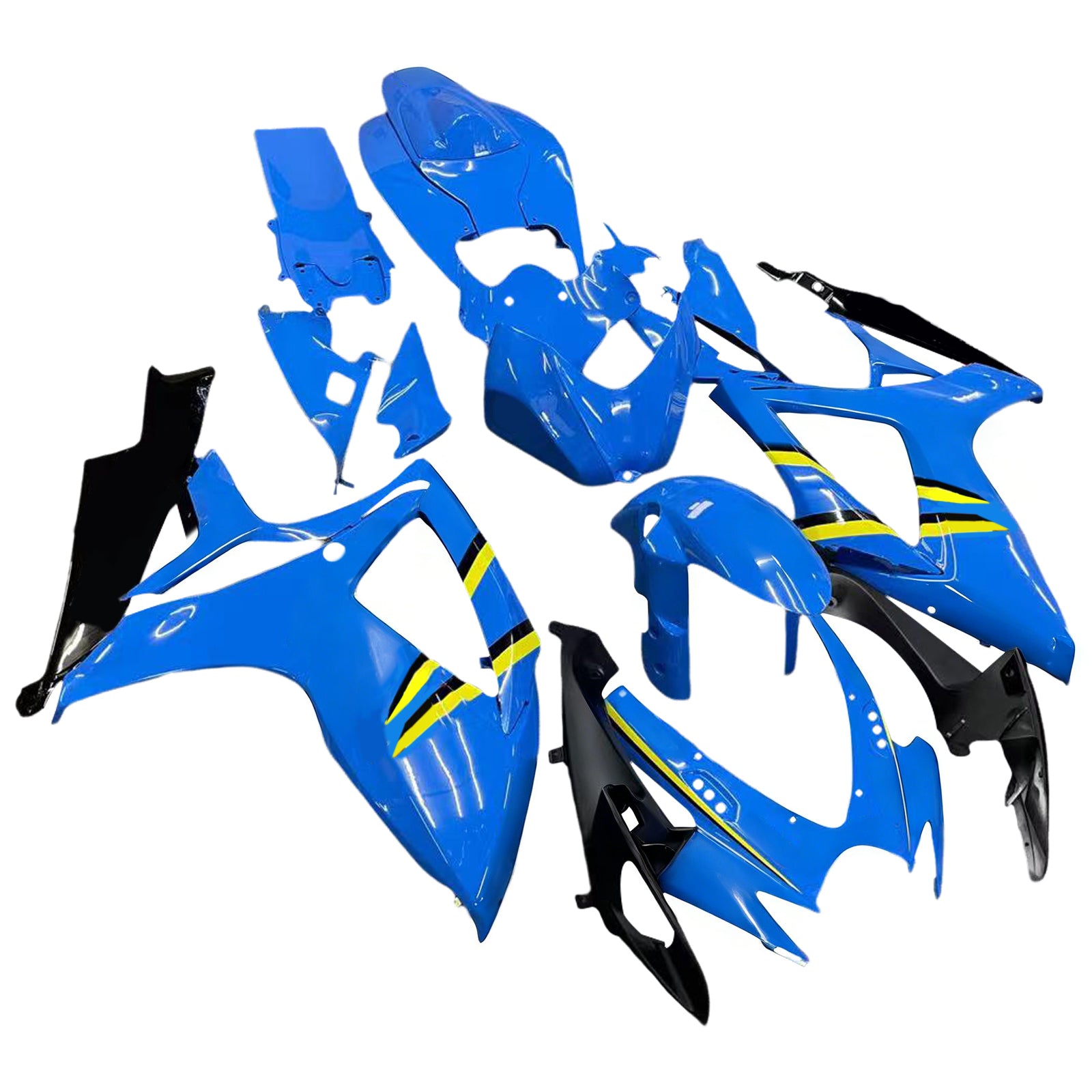 Amotopart 2006-2007 GSXR600750 Suzuki Fairing Blue z zestawem logo