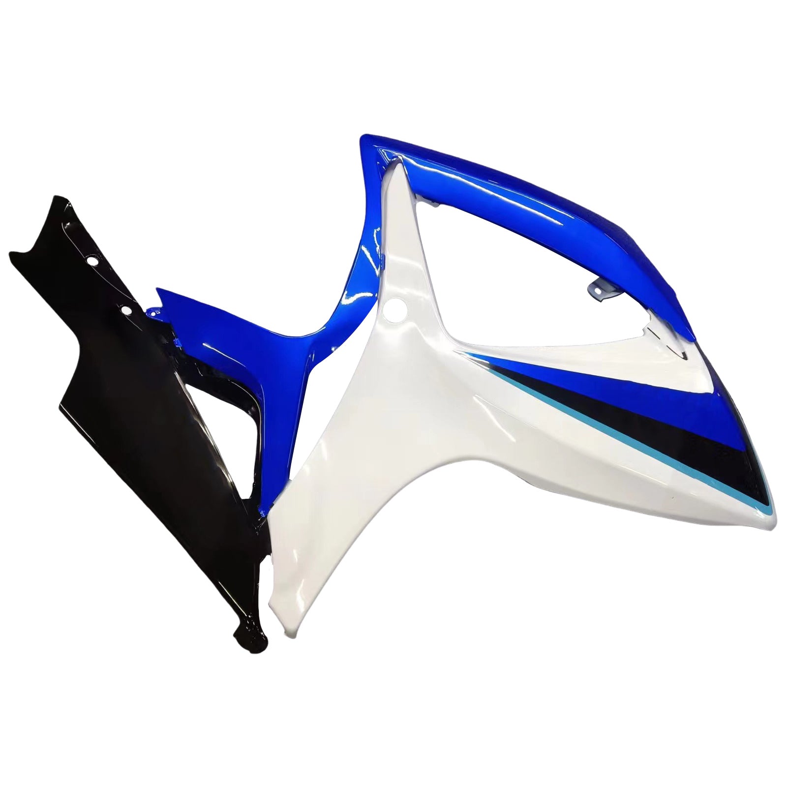 Amotopart 2006-2007 GSXR600750 Suzuki Fairing White&Blue Kit