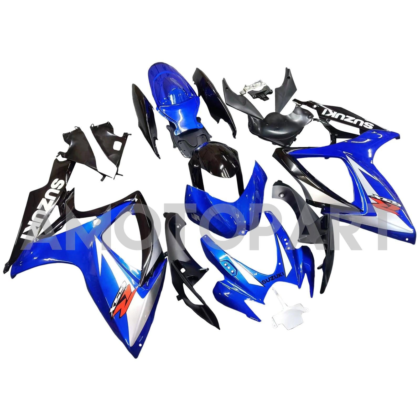Amotopart 2006-2007 GSXR600750 Suzuki Fairing Blue Kit